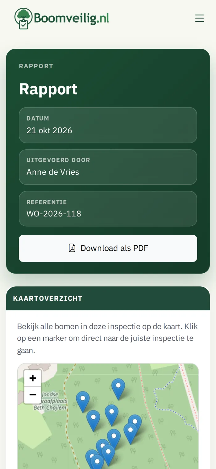 Public report on a phone
